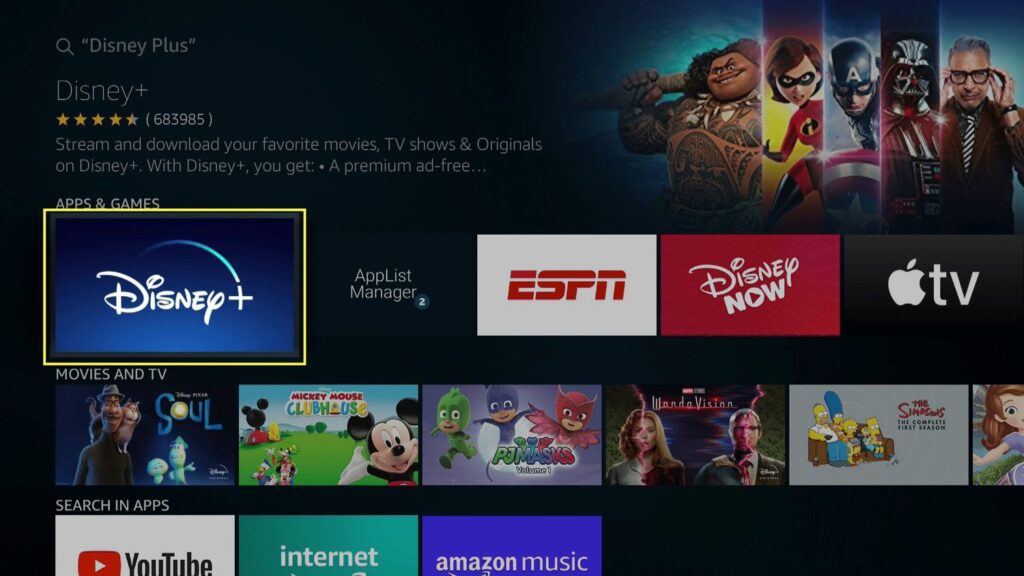 Install Disney+ on Firestick